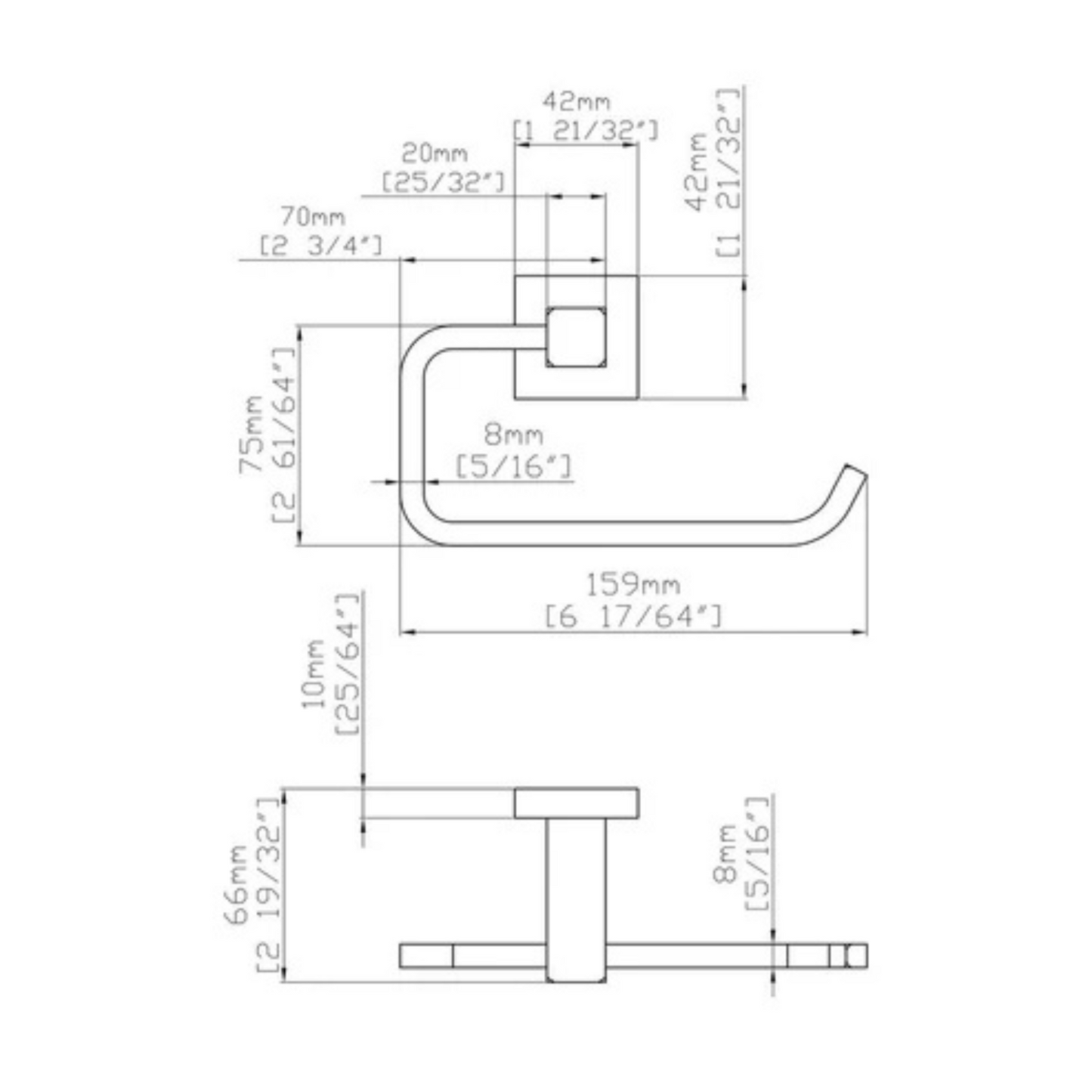 Modern Square Toilet Tissue Holder