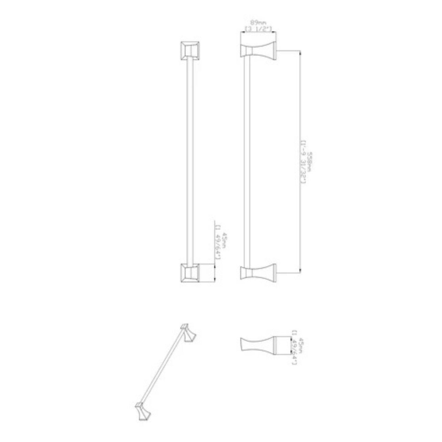 Elegant Single Towel Bar