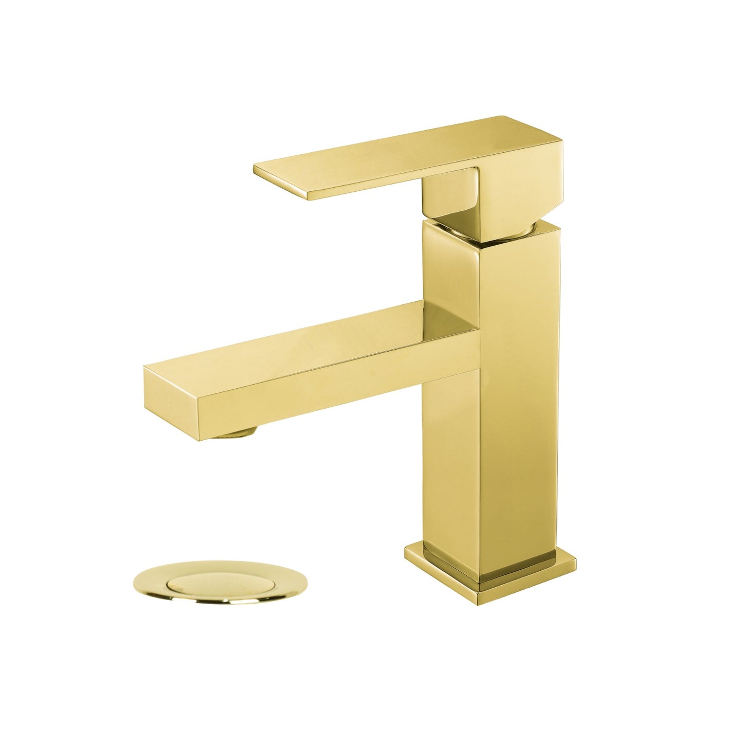 Modern Square Faucet pop up drain with overflow Included