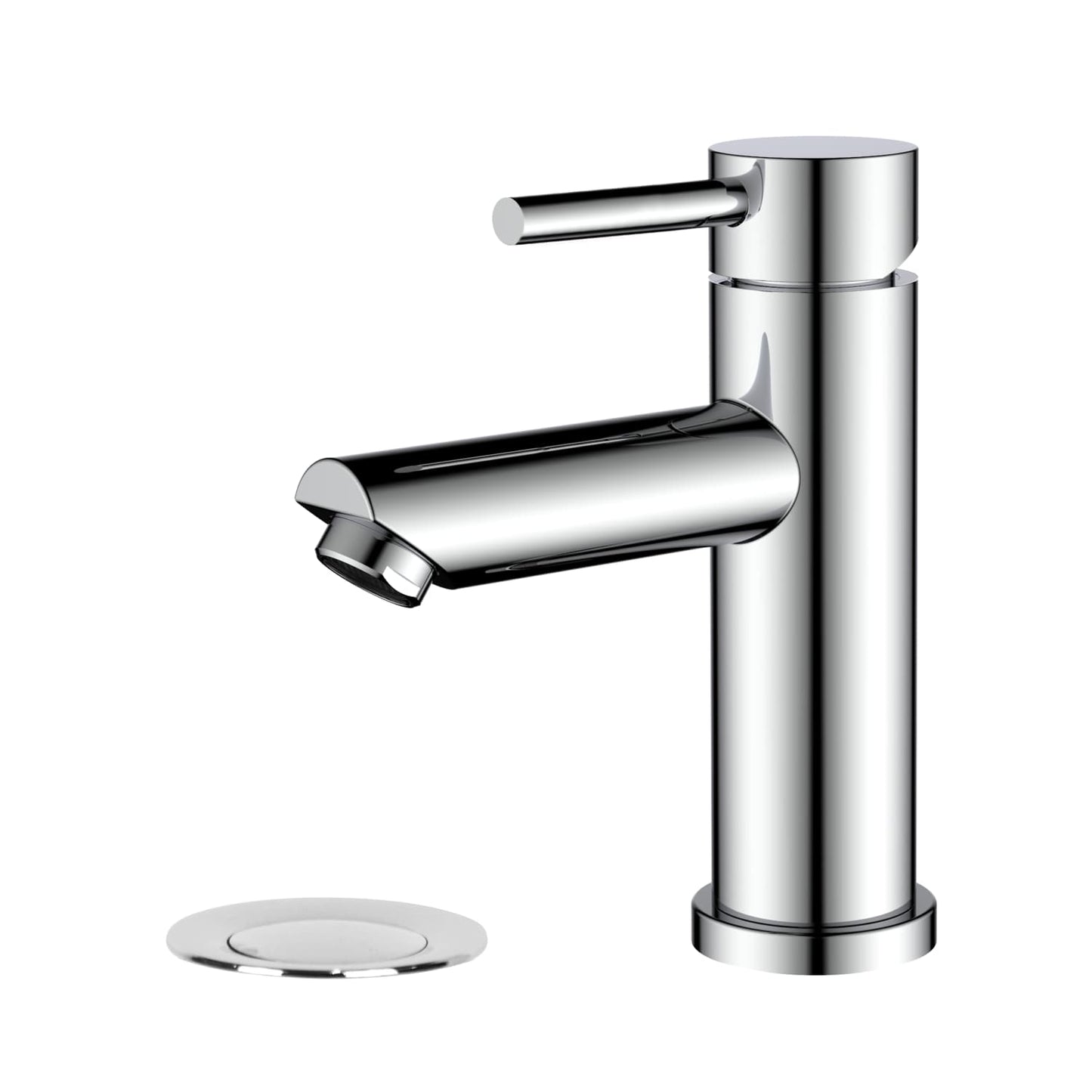 Cylinder Vanity Faucet - Pop up Drain with Overflow included