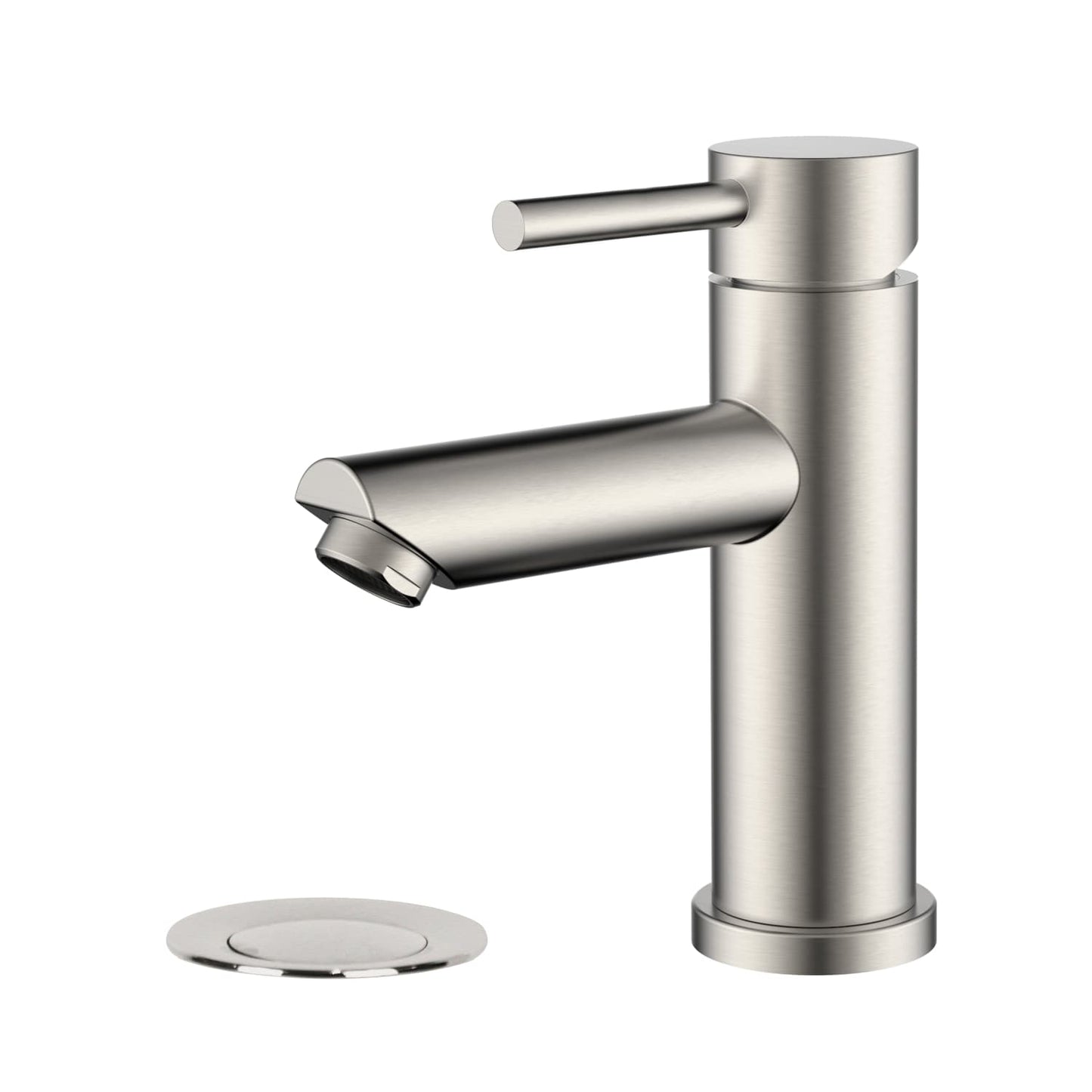 Cylinder Vanity Faucet - Pop up Drain with Overflow included