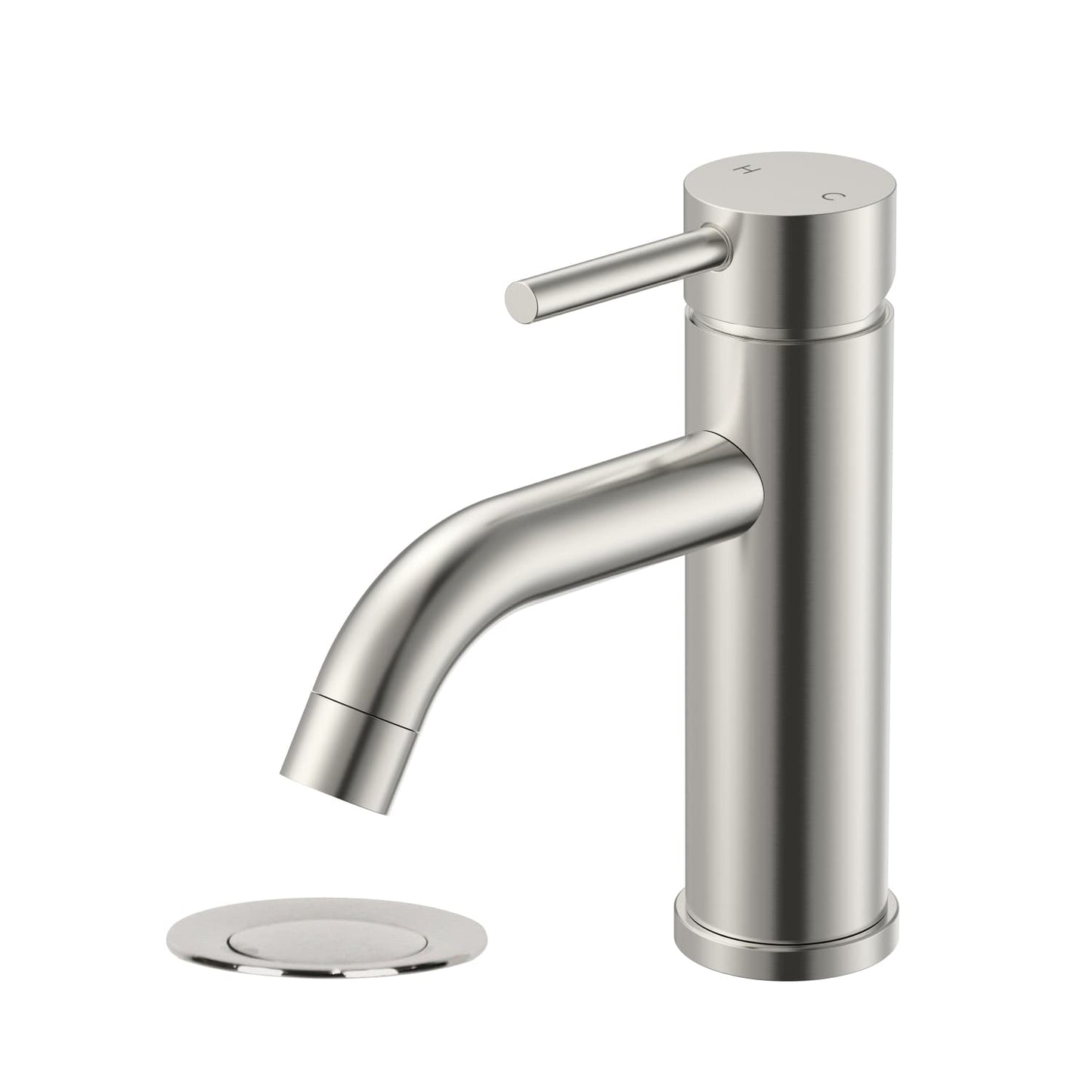 Classic Rounded Vanity Faucet - Pop up Drain with Overflow included