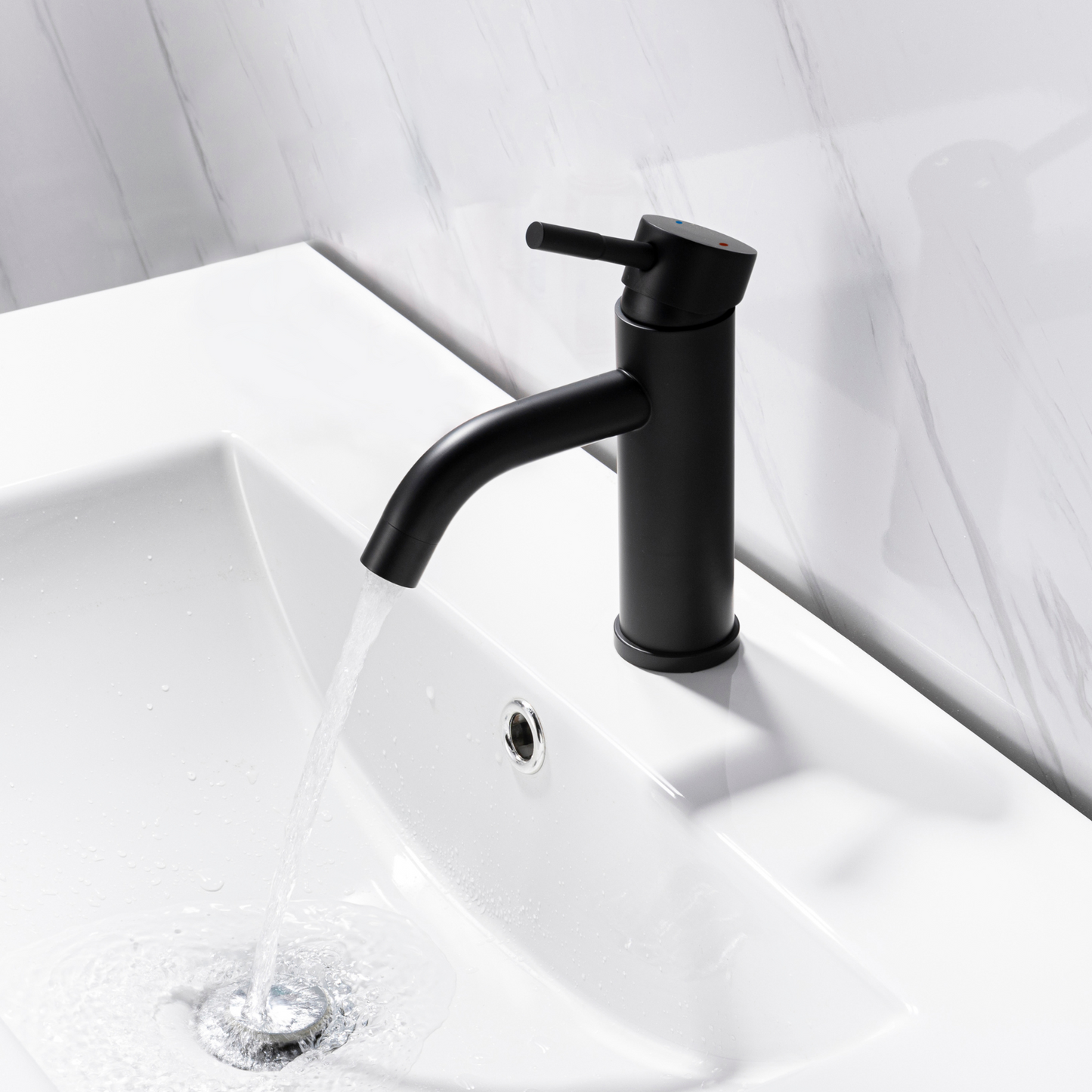 Classic Rounded Vanity Faucet - Pop up Drain with Overflow included