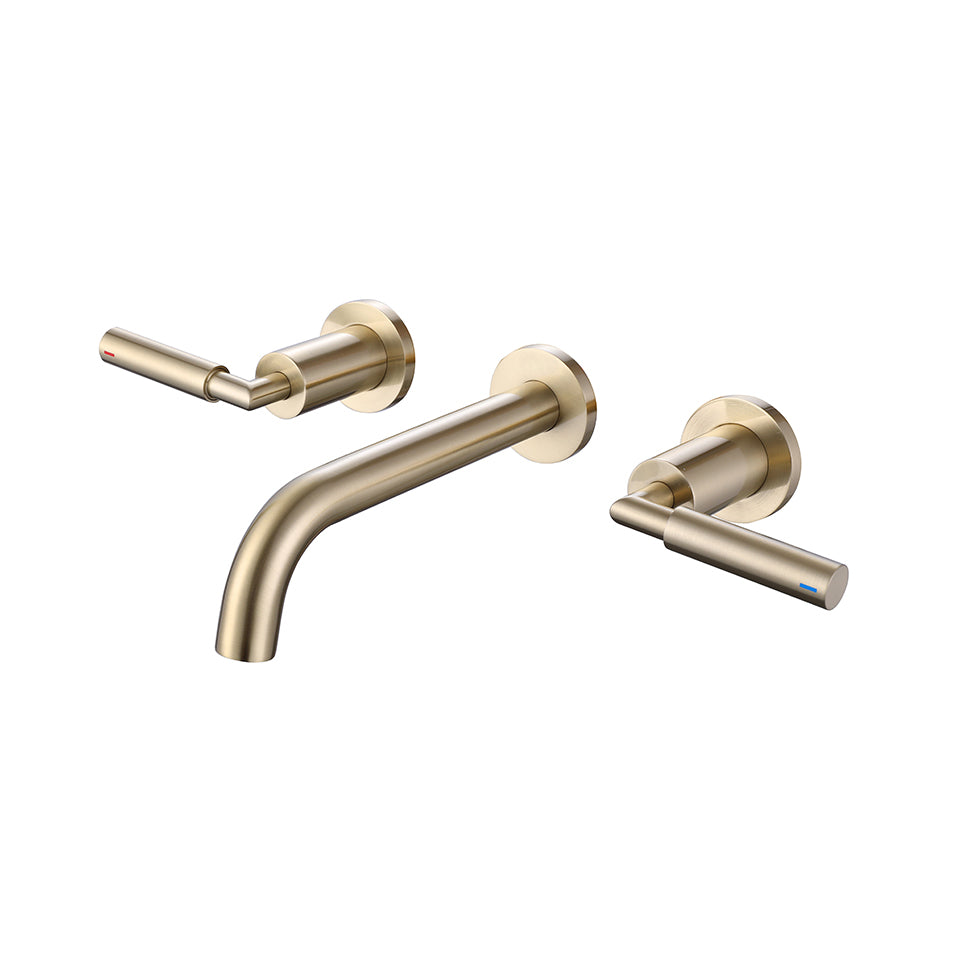 Two-Handle Round Wall-Mounted Faucet