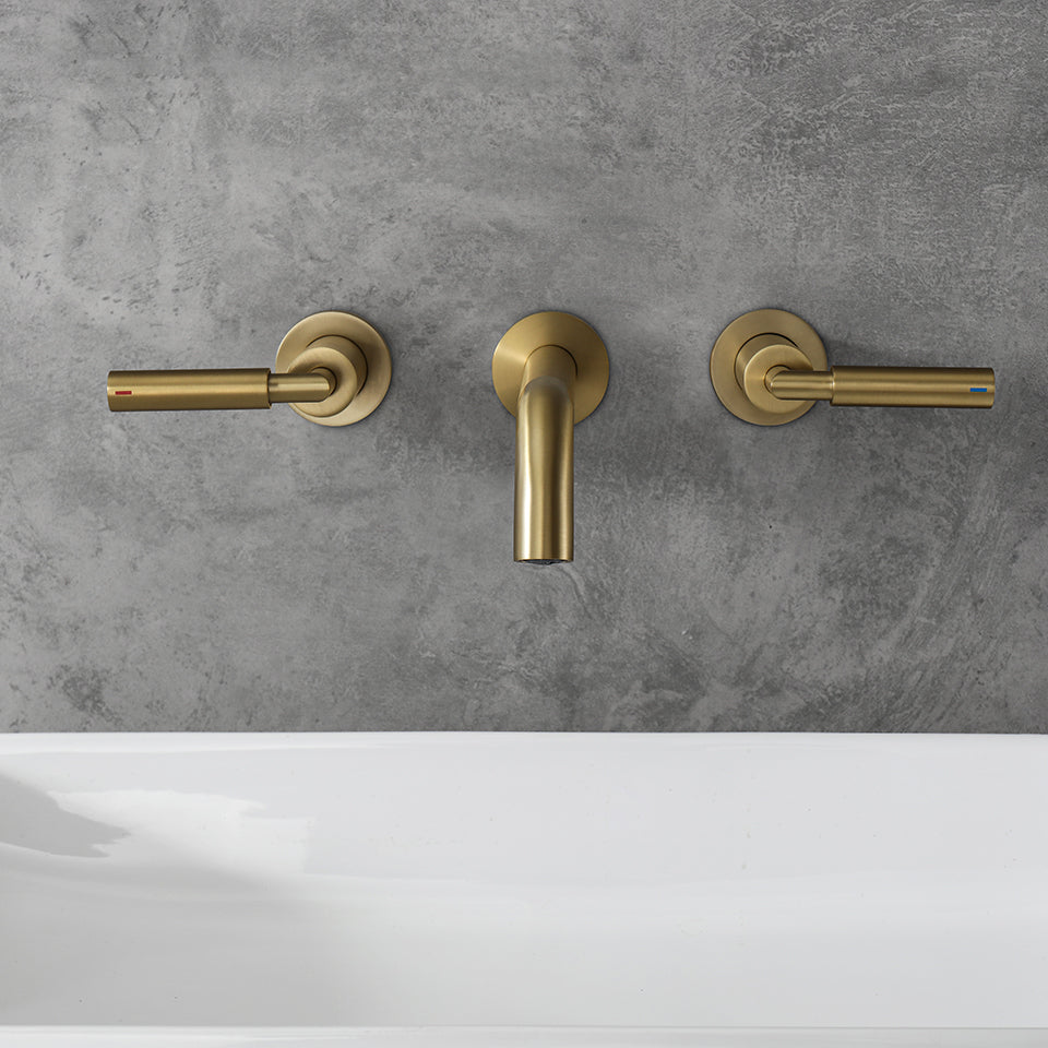 Two-Handle Round Wall-Mounted Faucet
