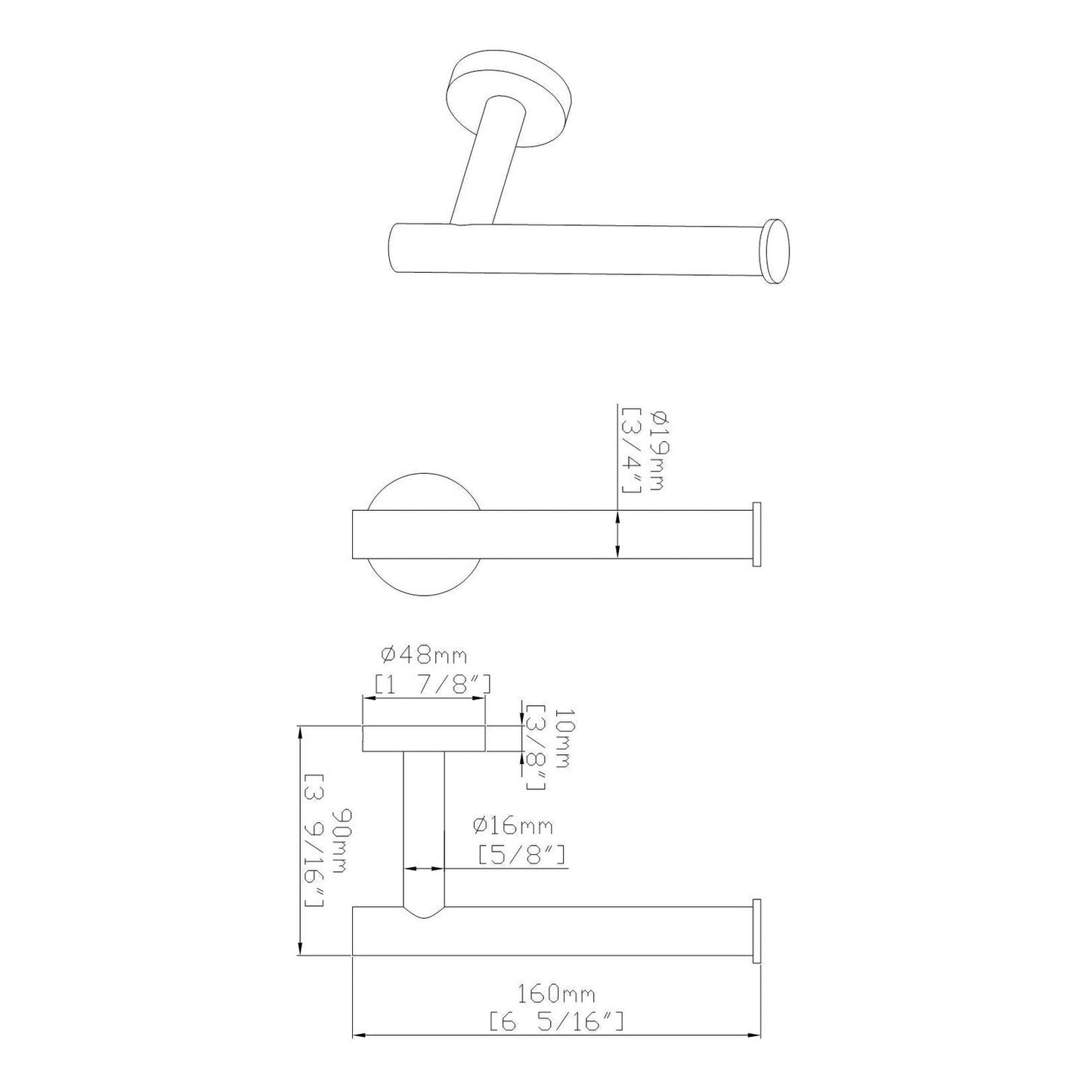 Round Toilet Tissue Holder