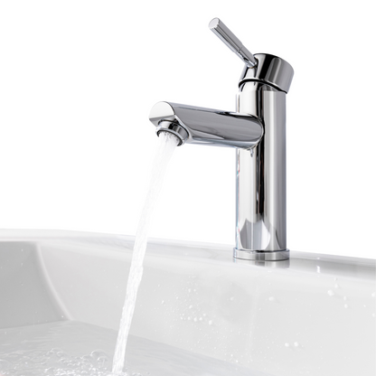 Round Style Faucet includes pop up drain with overflow