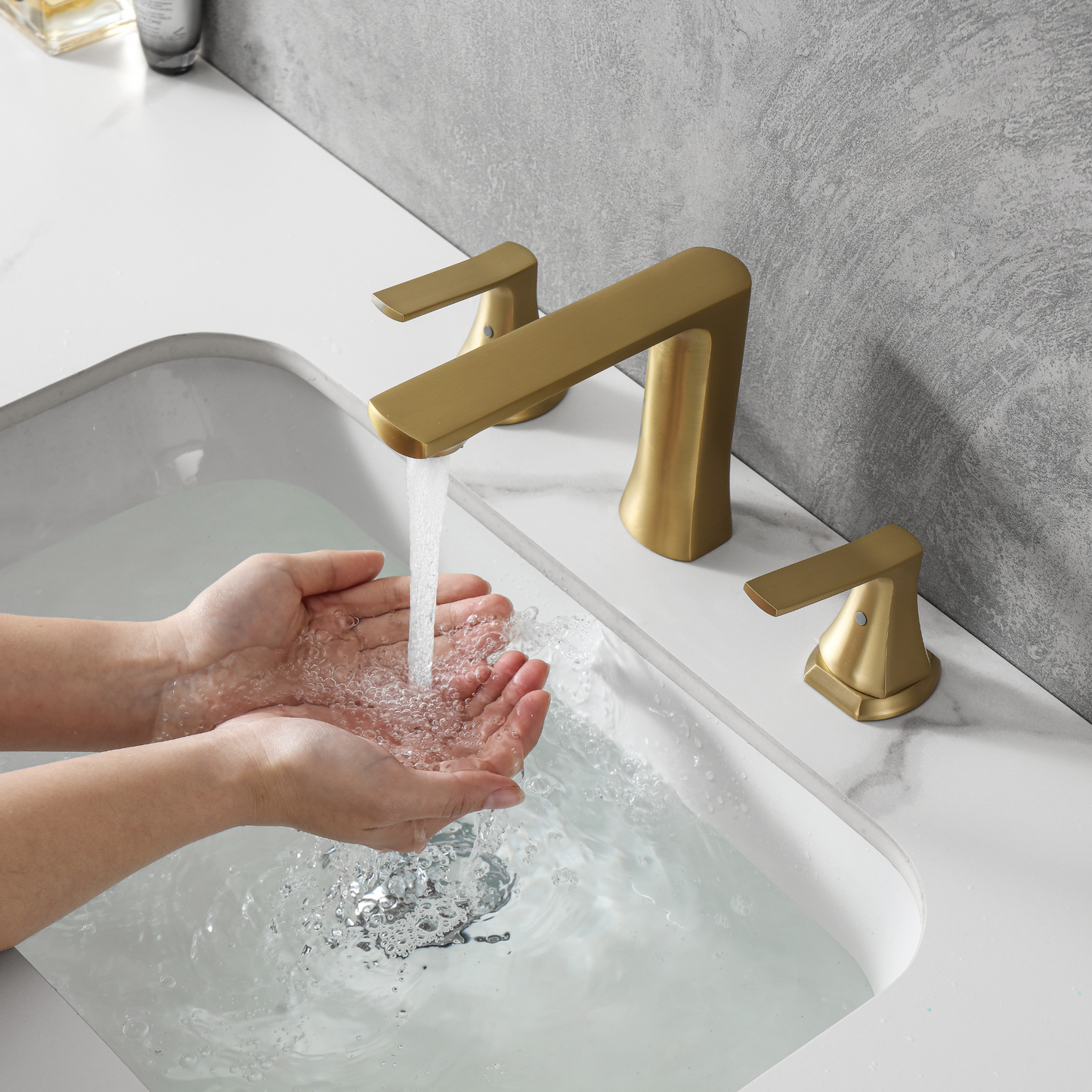 Modern Straight-Edged Two-Handle Faucet