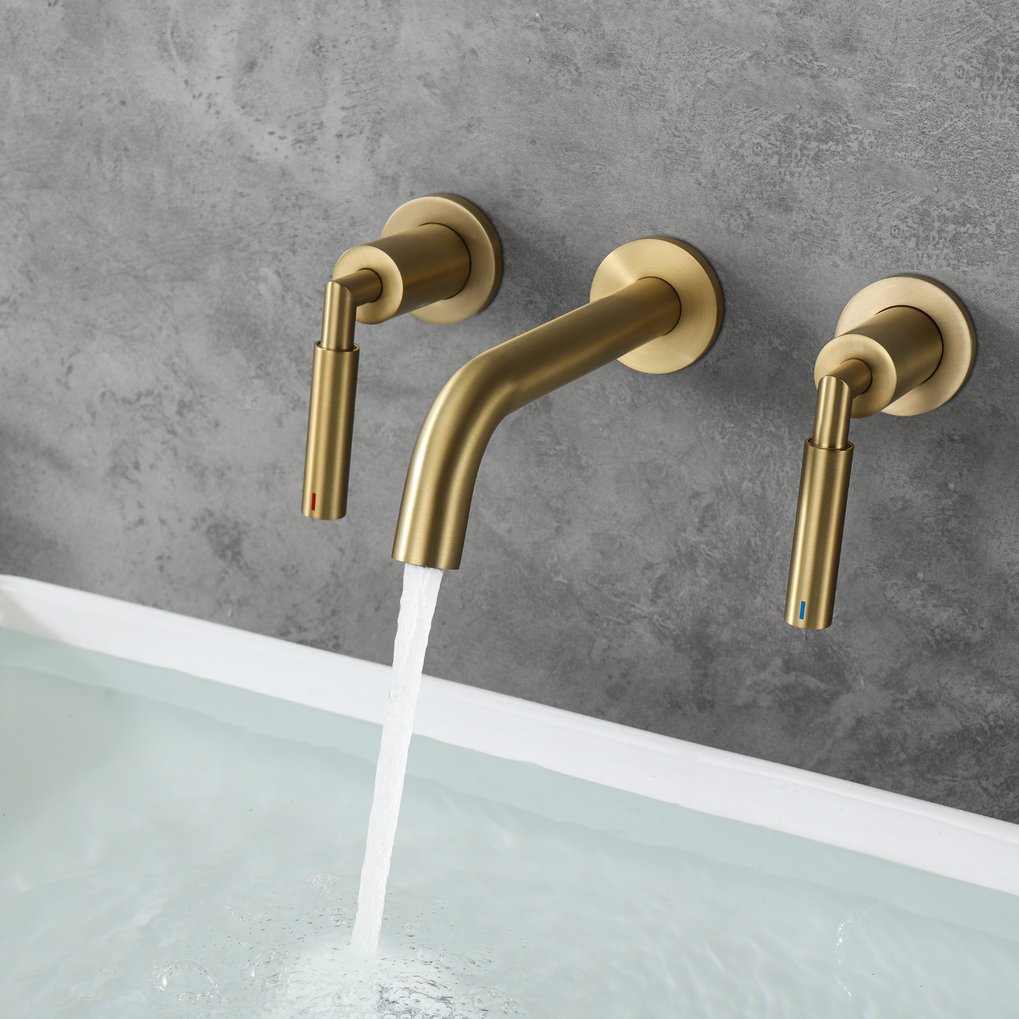 Two-Handle Round Wall-Mounted Faucet