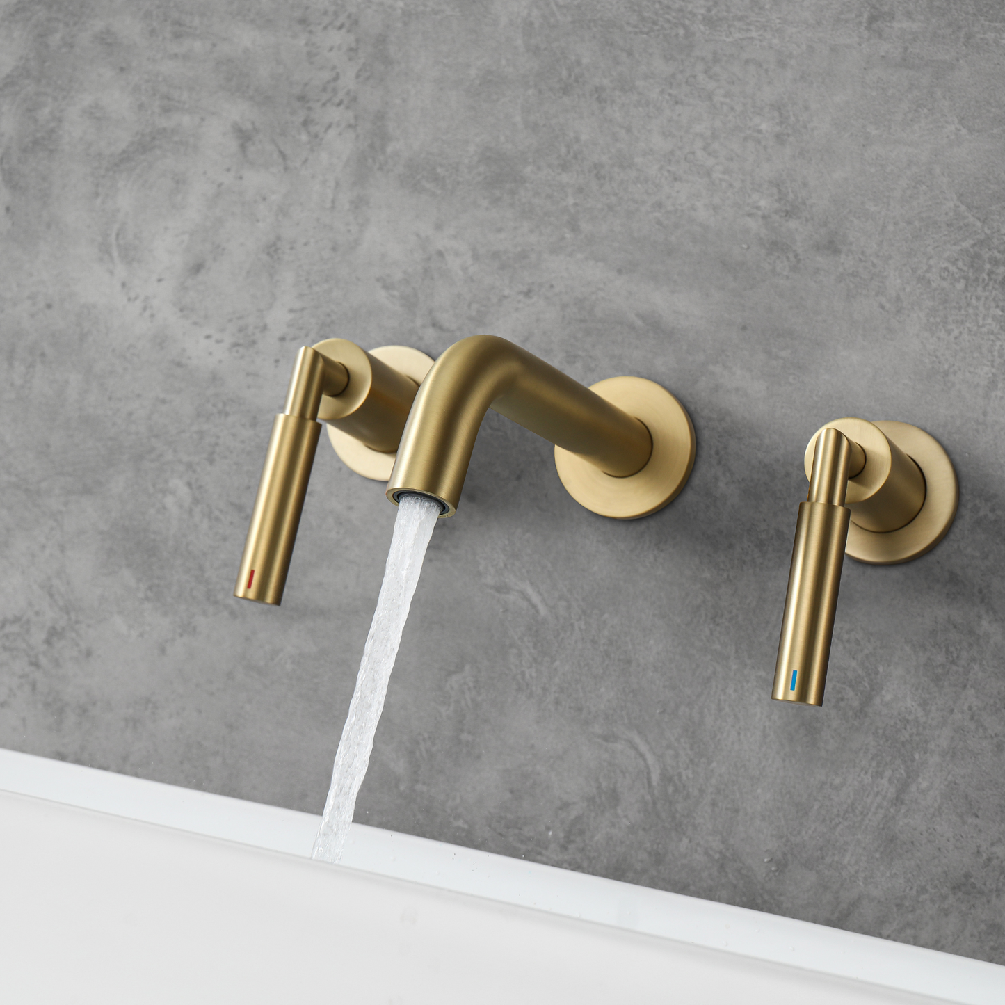 Two-Handle Round Wall-Mounted Faucet