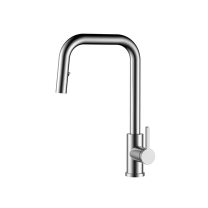 Slim Angular Pull-Out Kitchen Faucet