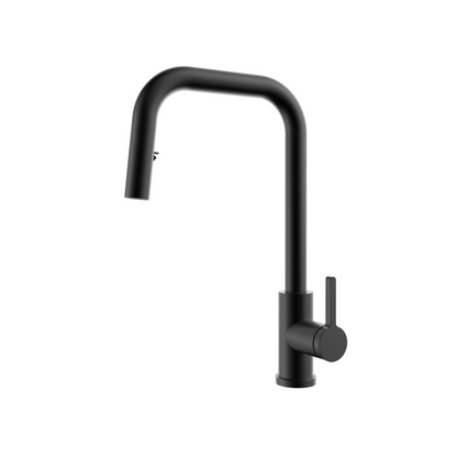 Slim Angular Pull-Out Kitchen Faucet