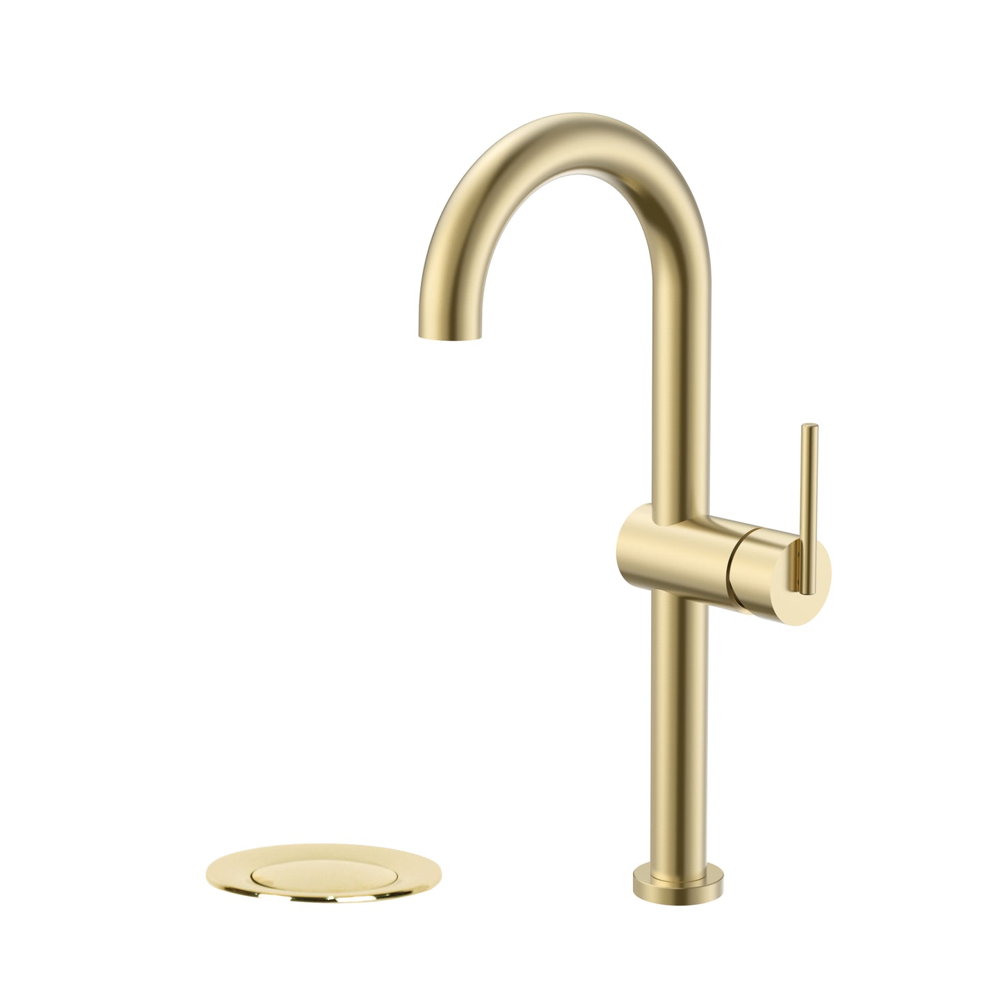 Vessel sink faucet side handle