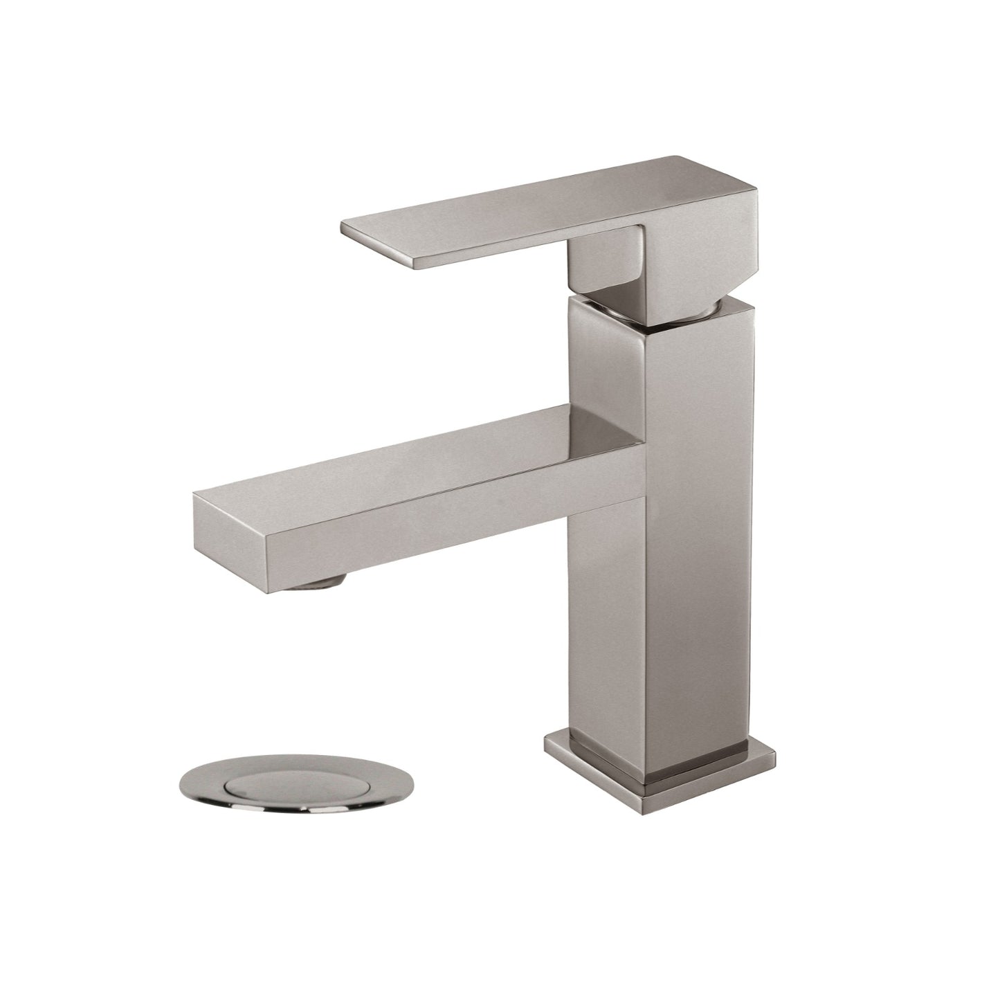 Modern Square Faucet pop up drain with overflow Included