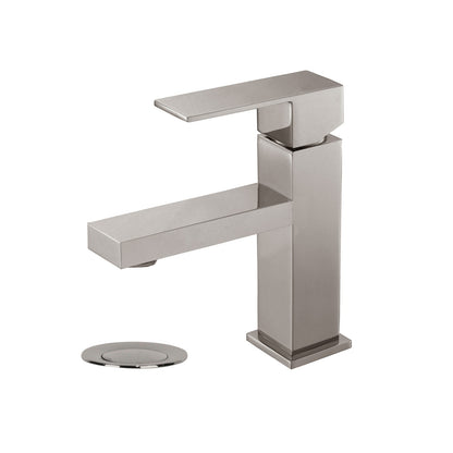 Modern Square Faucet pop up drain with overflow Included