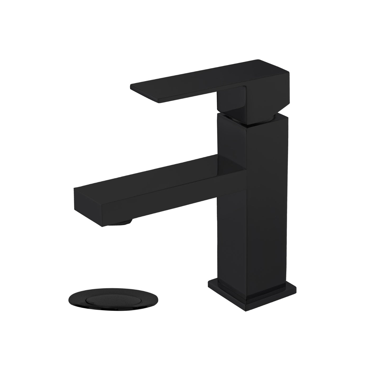 Modern Square Faucet pop up drain with overflow Included