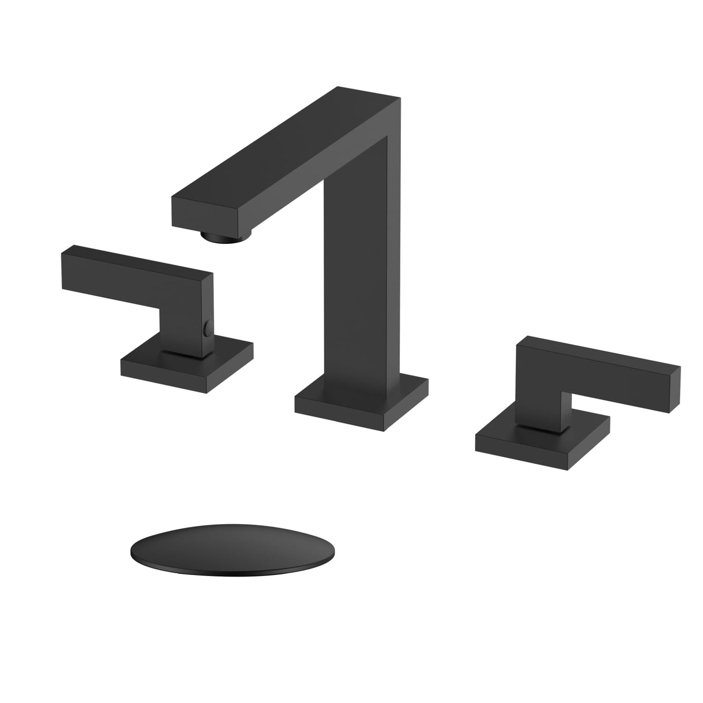Modern Sleek Widespread Faucet - Pop Up Drain with Overflow included