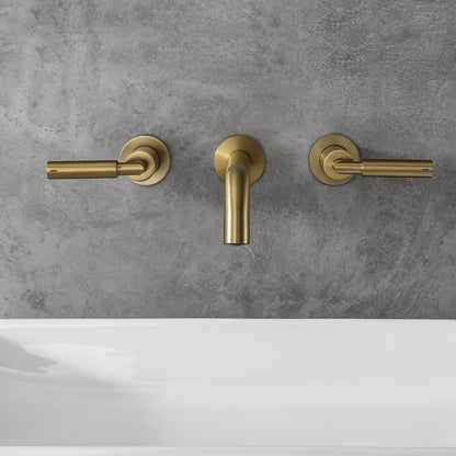 Two-Handle Round Wall-Mounted Faucet