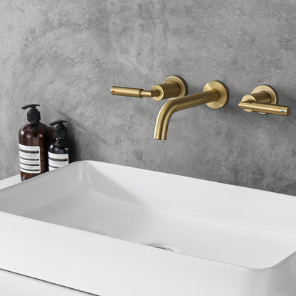 Two-Handle Round Wall-Mounted Faucet