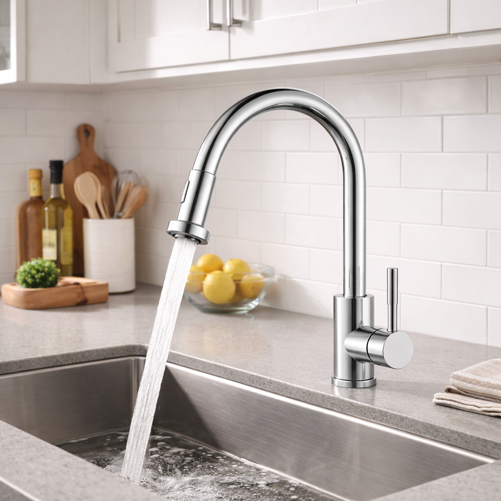 Classic Pull-out Kitchen Faucet - Wide Spout