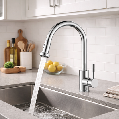 Classic Pull-out Kitchen Faucet - Wide Spout