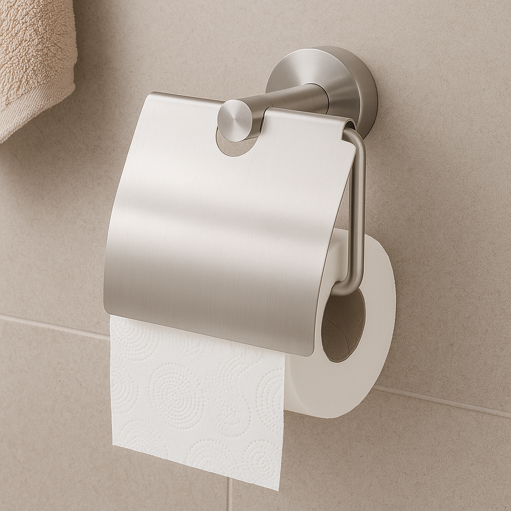Round Toilet Tissue Holder with Cover