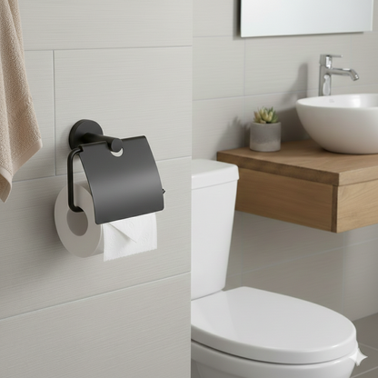 Round Toilet Tissue Holder with Cover