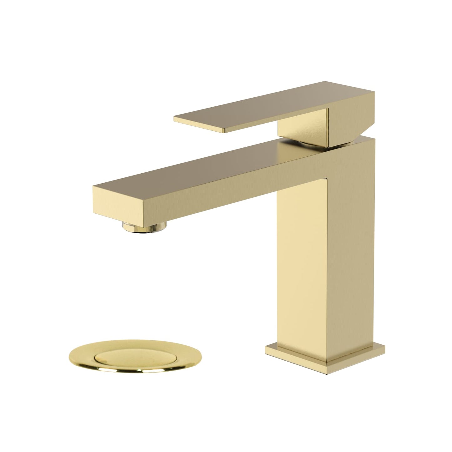 Modern Square Vanity Faucet - Pop Up Drain with Overflow included