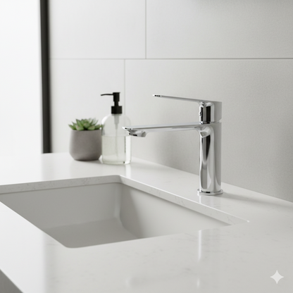 Flat Top Vanity Faucet  - Pop up Drain with Overflow Included