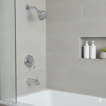 Classic Round Shower Set with Trim Set