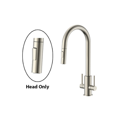 Double Handle Kitchen Faucet Spray Head - Smooth