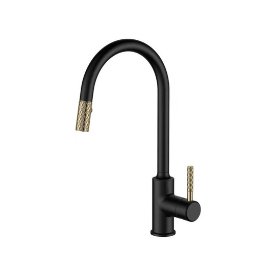 GLKB34 - Gilded Textured Pull-Out Kitchen Faucet