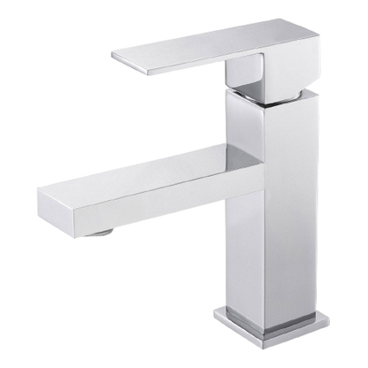 Modern Square Faucet includes pop up drain with overflow