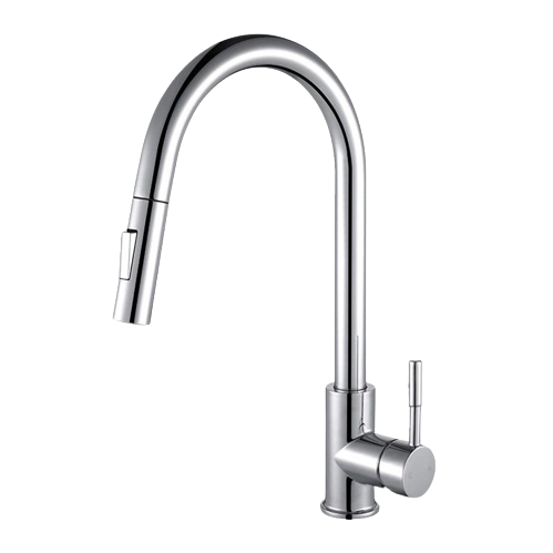 Straight Curve Pull-Out Kitchen Faucet