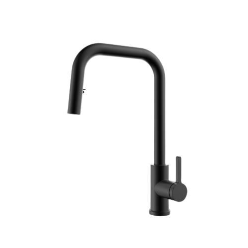 Slim Angular Pull-Out Kitchen Faucet